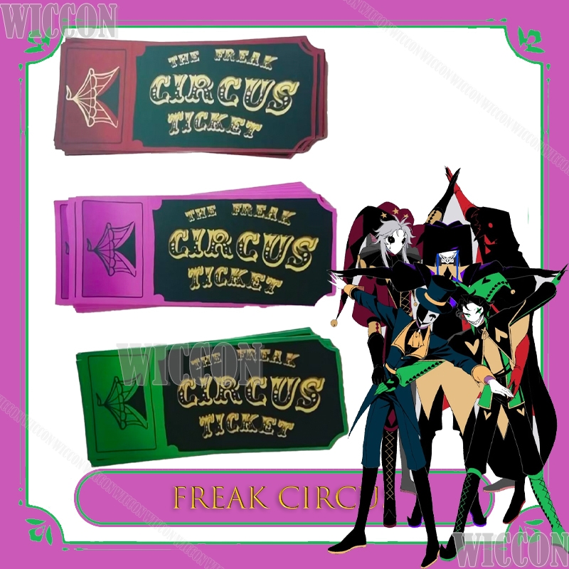 Anime Merchandise In Japanese - Freak Circus Ticket Card Red Green