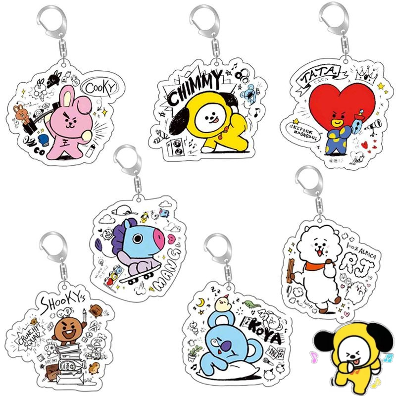 BT21 anime cartoon cute acryli - огляд і ціна Anime Girl Merchandise