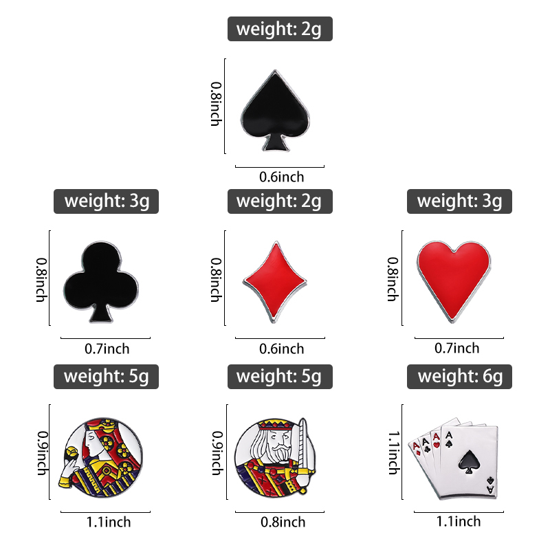 Playing Cards Enamel Pins Cust - огляд і ціна Themed Playing Card