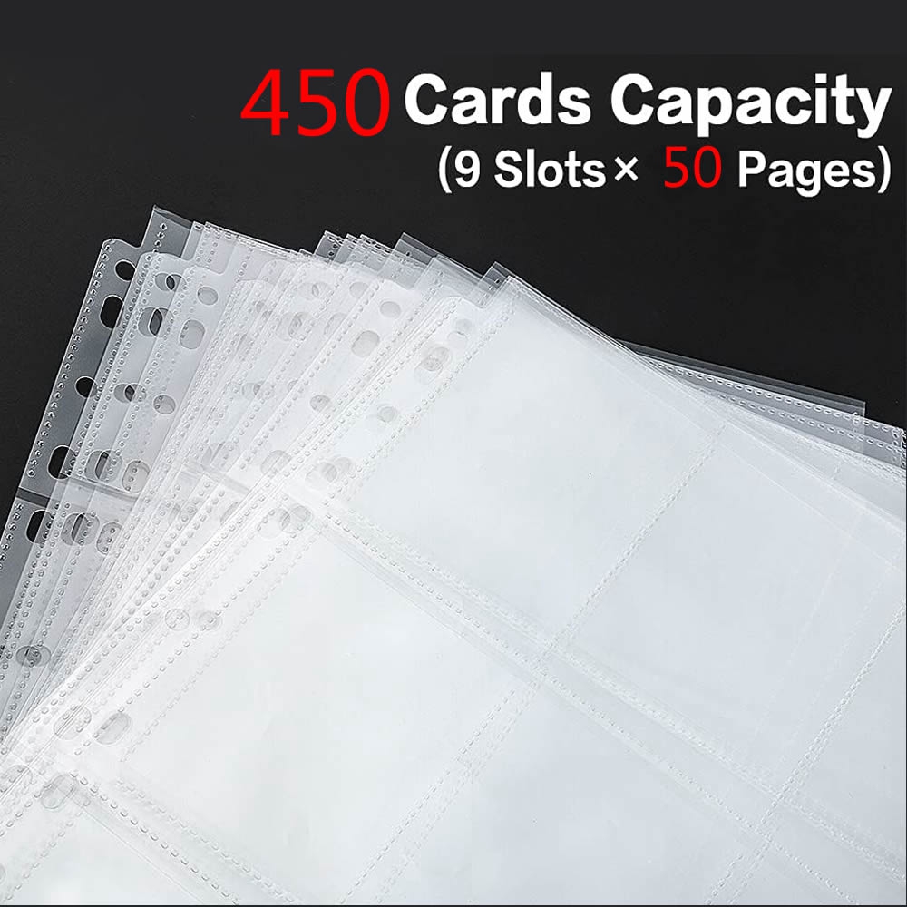 50 Pages 450 Pockets Single Si - огляд і ціна Collector Card Sleeve