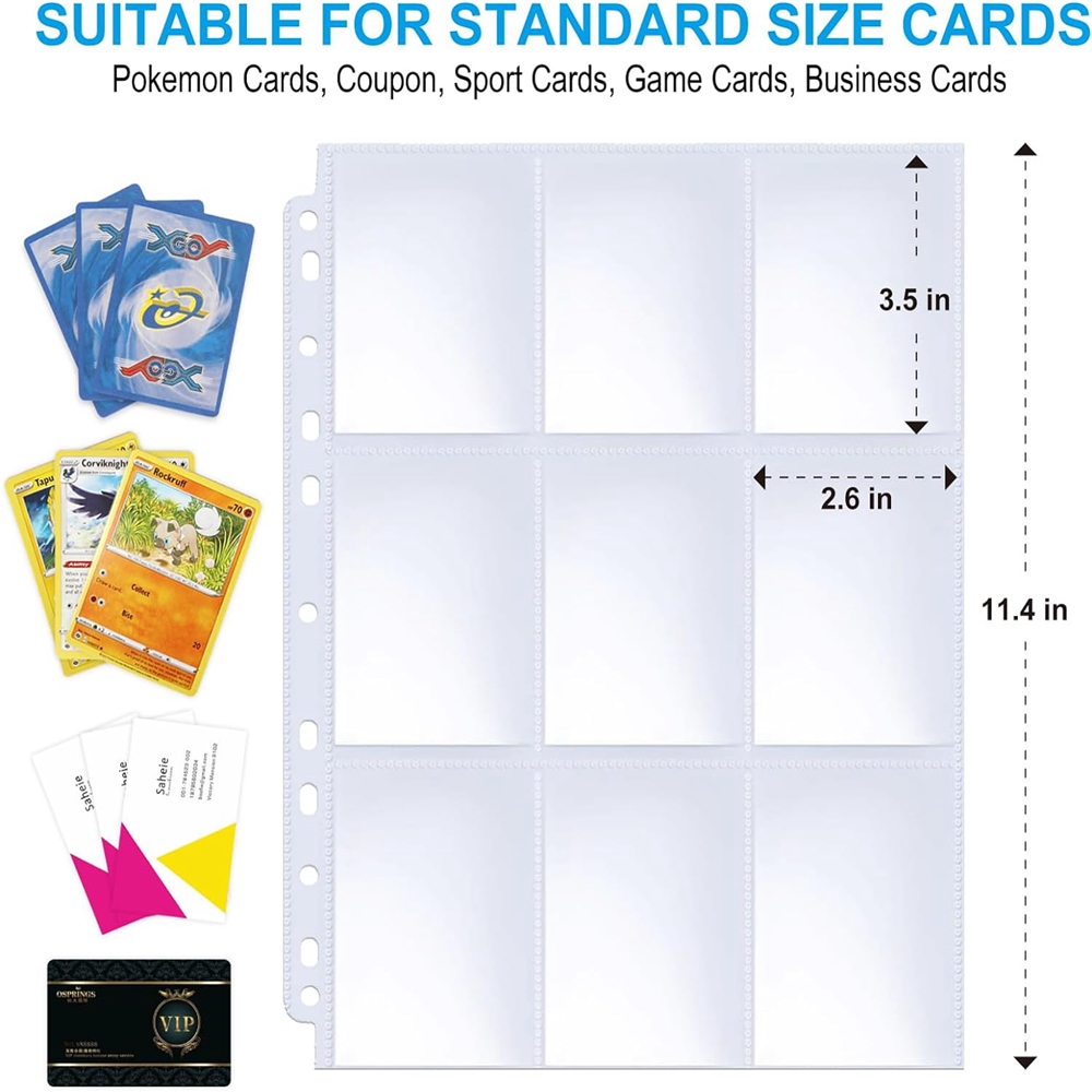 50 Pages 450 Pockets Single Si - огляд і ціна Collector Card Sleeve